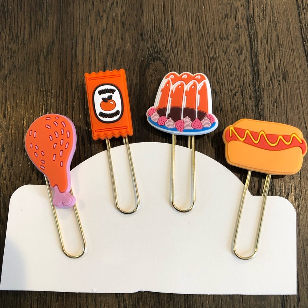 Fun Food-Themed  Paperclip Set
